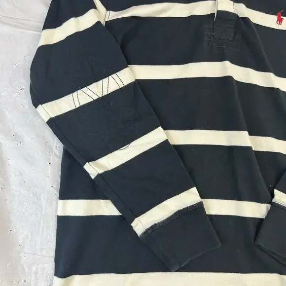 Polo Ralph Lauren Full Zip Polo Hoodie Black White Red Pony Logo Youth L (14–16) - Picture 2 of 7